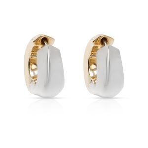 Pomellato Huggie Earring in 18KT 2 Tone Gold
